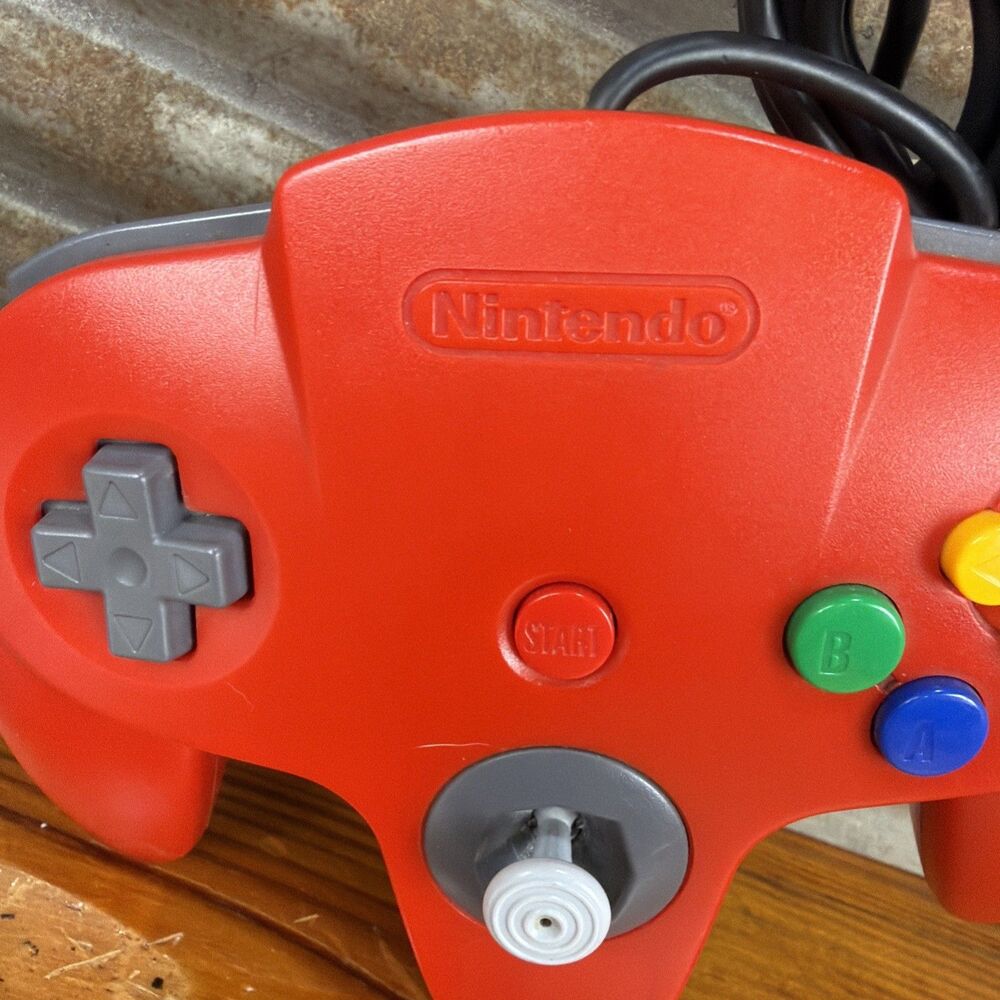 Nintendo 64 OEM Controller (Red) Cleaned | Tested With Memory/Controller Pack - Picture 5 of 16